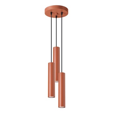 Κρεμαστό φωτιστικό οροφής LAGOS 3xGU10/10W/230V κόκκινο