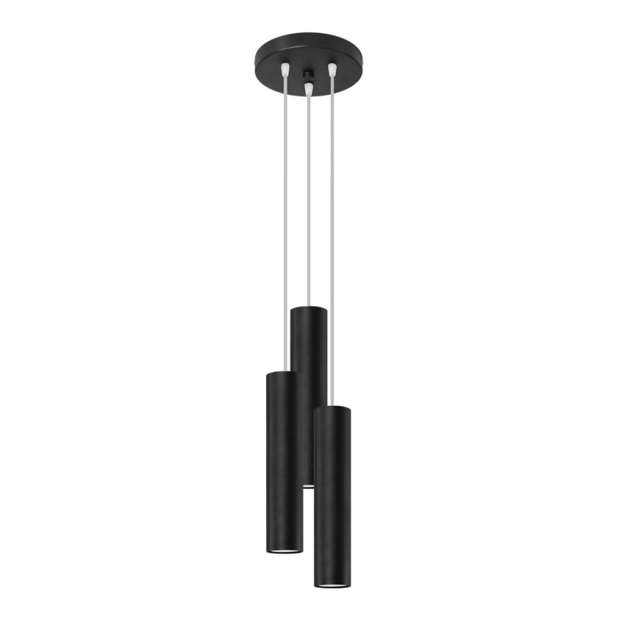 Κρεμαστό φωτιστικό οροφής LAGOS 3xGU10/10W/230V μαύρο