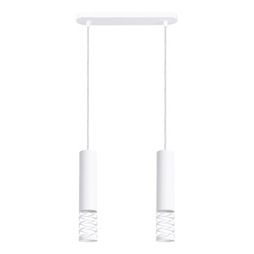 Κρεμαστό φωτιστικό οροφής LAMI 2xGU10/10W/230V λευκό