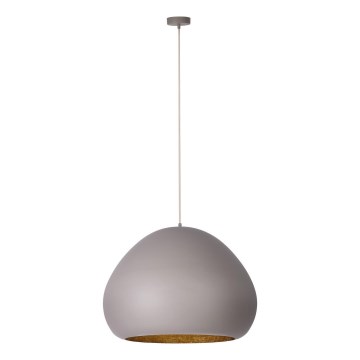 Κρεμαστό φωτιστικό οροφής LAVA 1xE27/15W/230V taupe/χρυσό