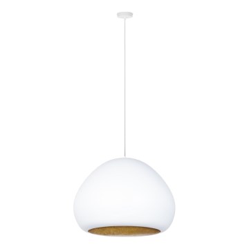 Κρεμαστό φωτιστικό οροφής LAVA 1xE27/15W/230V λευκό/χρυσό