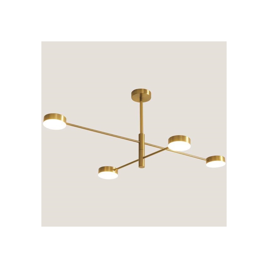 Κρεμαστό φωτιστικό οροφής LED 4xLED/12W/230V 4000K χρυσαφί