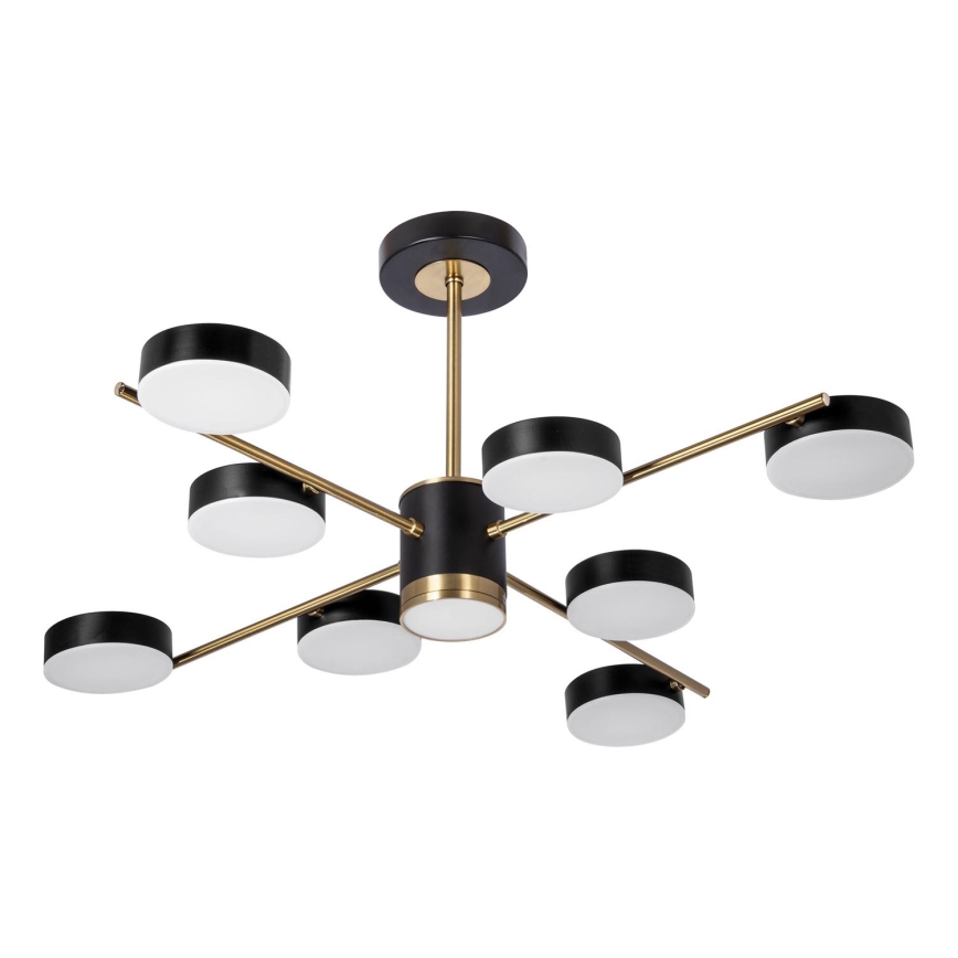 Κρεμαστό φωτιστικό οροφής LED 8xLED/7W/230V + LED/6W 3000-6000K διάμετρος 77 cm χρυσό/μαύρο