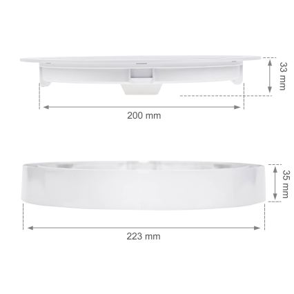 Κρεμαστό φωτιστικό οροφής LED ALGINE 2σε1 LED/18W/230V 3000K