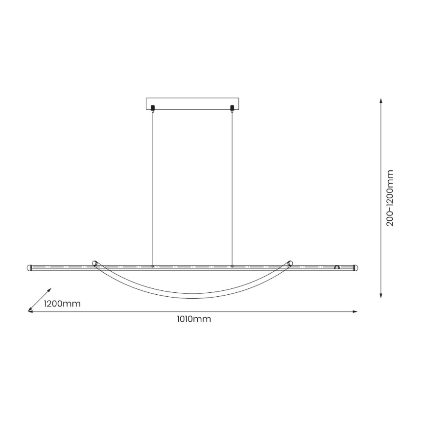 Κρεμαστό φωτιστικό οροφής LED AMBAR LED/35W/230V μαύρο