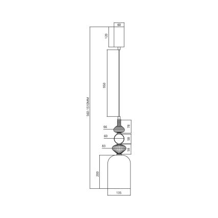 Κρεμαστό φωτιστικό οροφής LED ARTE LED/12W/230V διάμετρος 13 cm μαύρο