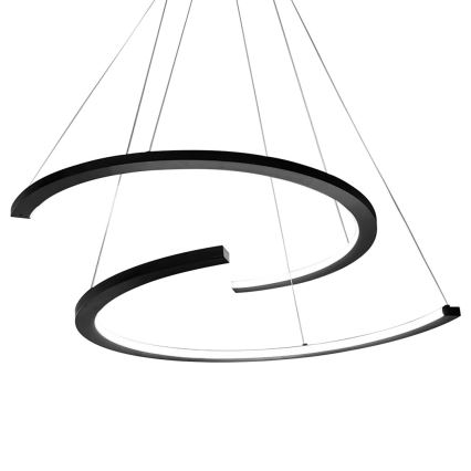 Κρεμαστό φωτιστικό οροφής LED DOUBLEMOON LED/30W/230V μαύρο