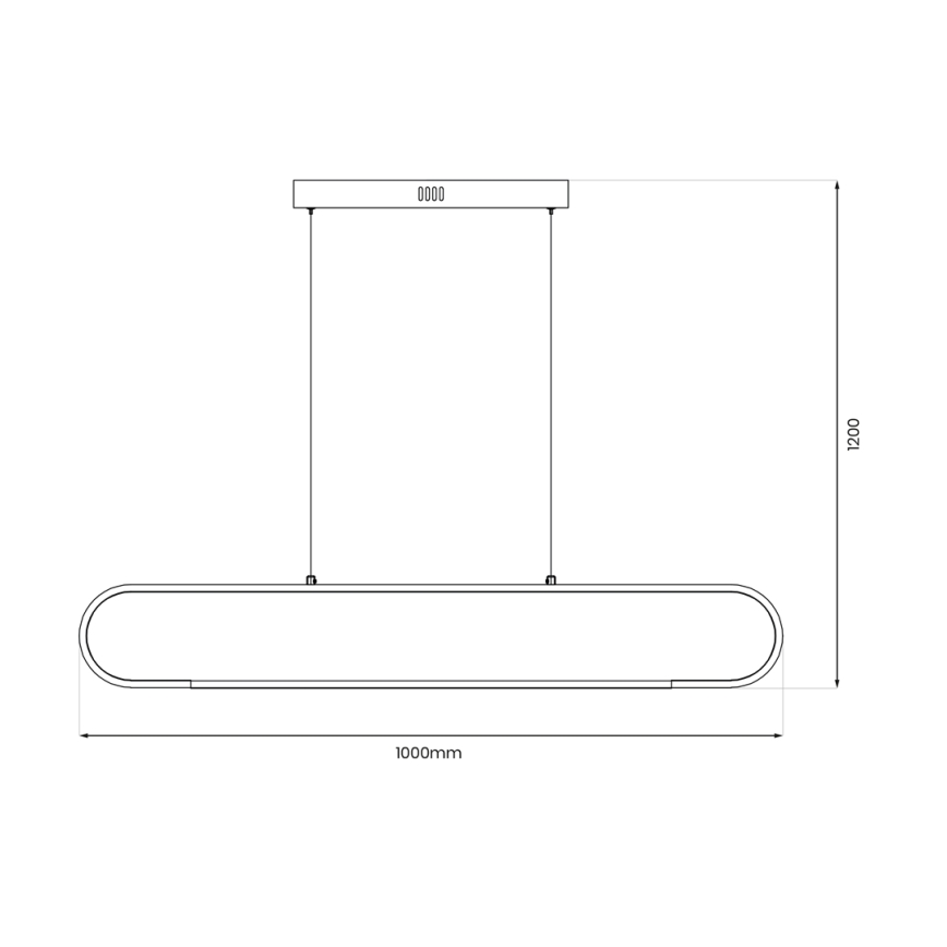 Κρεμαστό φωτιστικό οροφής LED FRAME LED/42W/230V μαύρο