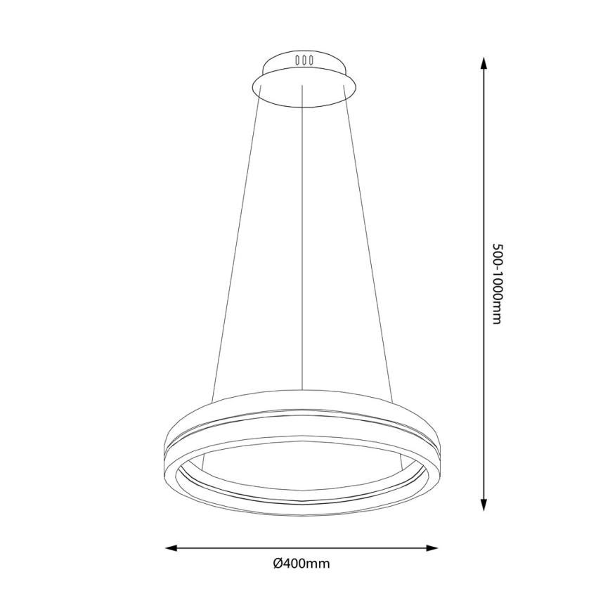 Κρεμαστό φωτιστικό οροφής LED GRAVITY LED/36W/230V μαύρο