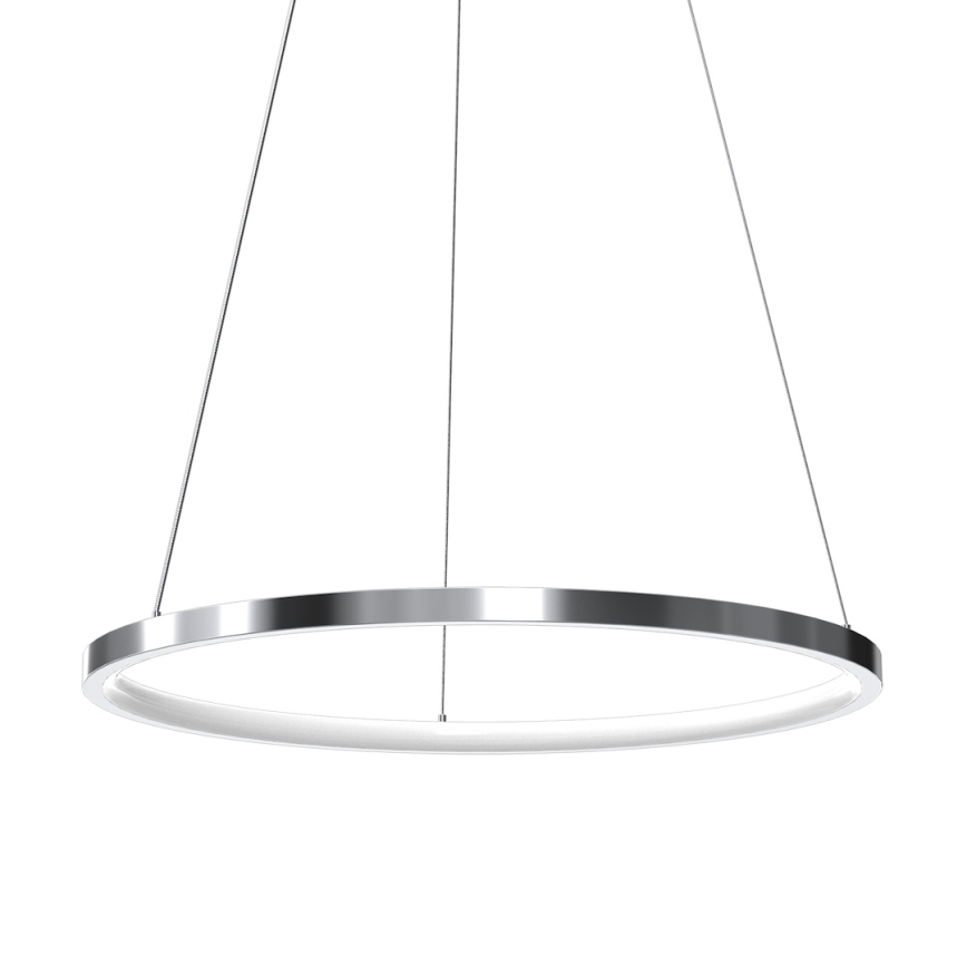 Κρεμαστό φωτιστικό οροφής LED HOOP LED/27W/230V διάμετρος 50 cm 4000K γυαλιστερό χρώμιο