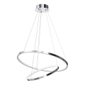 Κρεμαστό φωτιστικό οροφής LED HOOP LED/51W/230V διάμετρος 60 cm 4000K γυαλιστερό χρώμιο