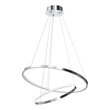 Κρεμαστό φωτιστικό οροφής LED HOOP LED/51W/230V διάμετρος 60 cm 4000K γυαλιστερό χρώμιο