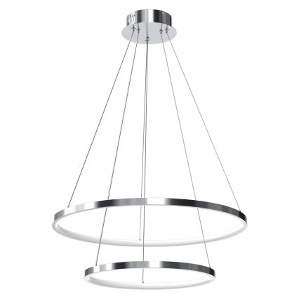 Κρεμαστό φωτιστικό οροφής LED HOOP LED/51W/230V διάμετρος 60 cm 4000K γυαλιστερό χρώμιο