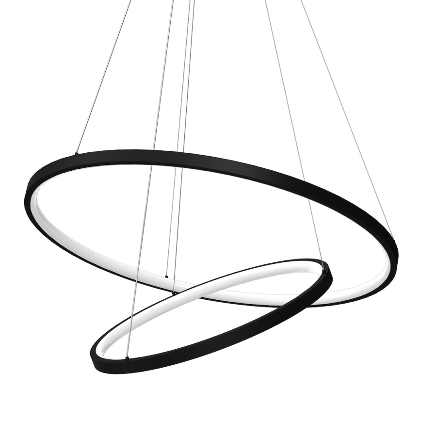 Κρεμαστό φωτιστικό οροφής LED HOOP LED/51W/230V διάμετρος 60 cm 4000K μαύρο