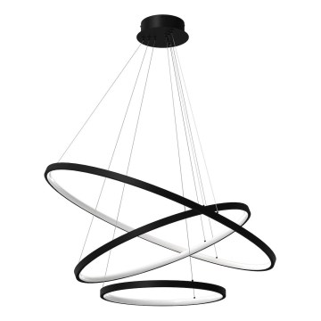Κρεμαστό φωτιστικό οροφής LED HOOP LED/93W/230V διάμετρος 60 cm 4000K μαύρο