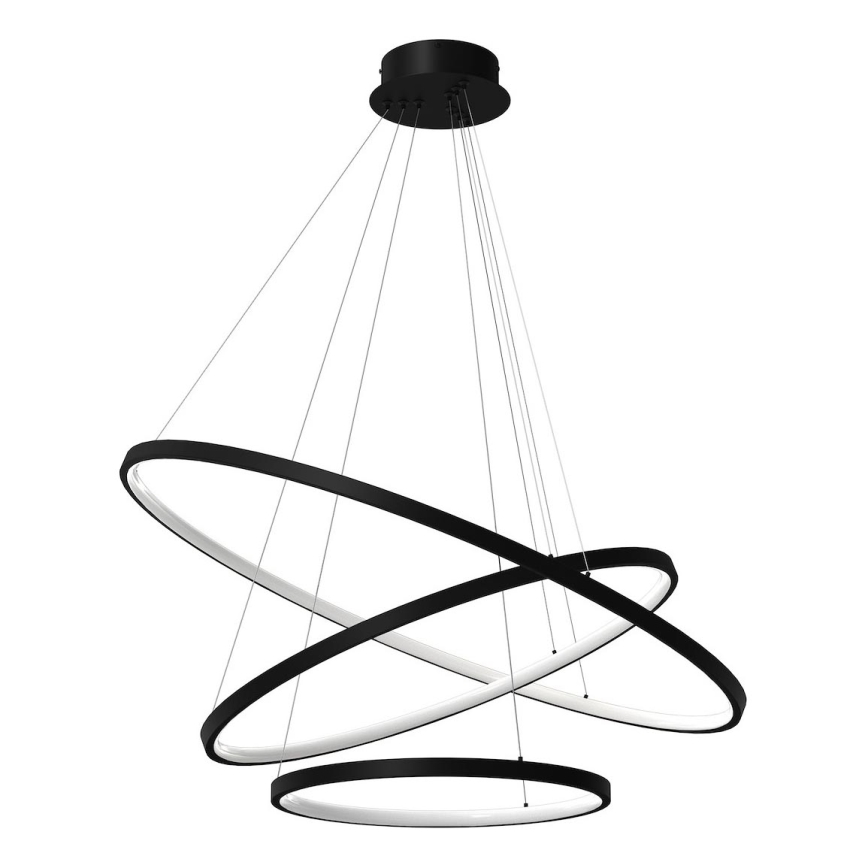 Κρεμαστό φωτιστικό οροφής LED HOOP LED/93W/230V διάμετρος 60 cm 4000K μαύρο
