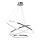 Κρεμαστό φωτιστικό οροφής LED HOOP LED/93W/230V διάμετρος 80 cm 4000K γυαλιστερό χρώμιο
