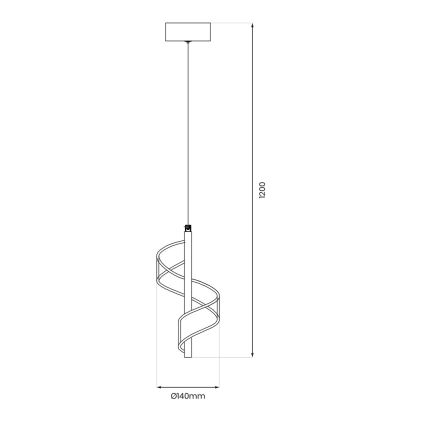 Κρεμαστό φωτιστικό οροφής LED LARGO LED/10W/230V χρυσό