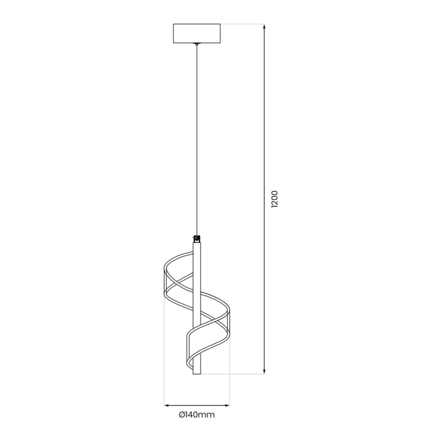 Κρεμαστό φωτιστικό οροφής LED LARGO LED/10W/230V χρυσό