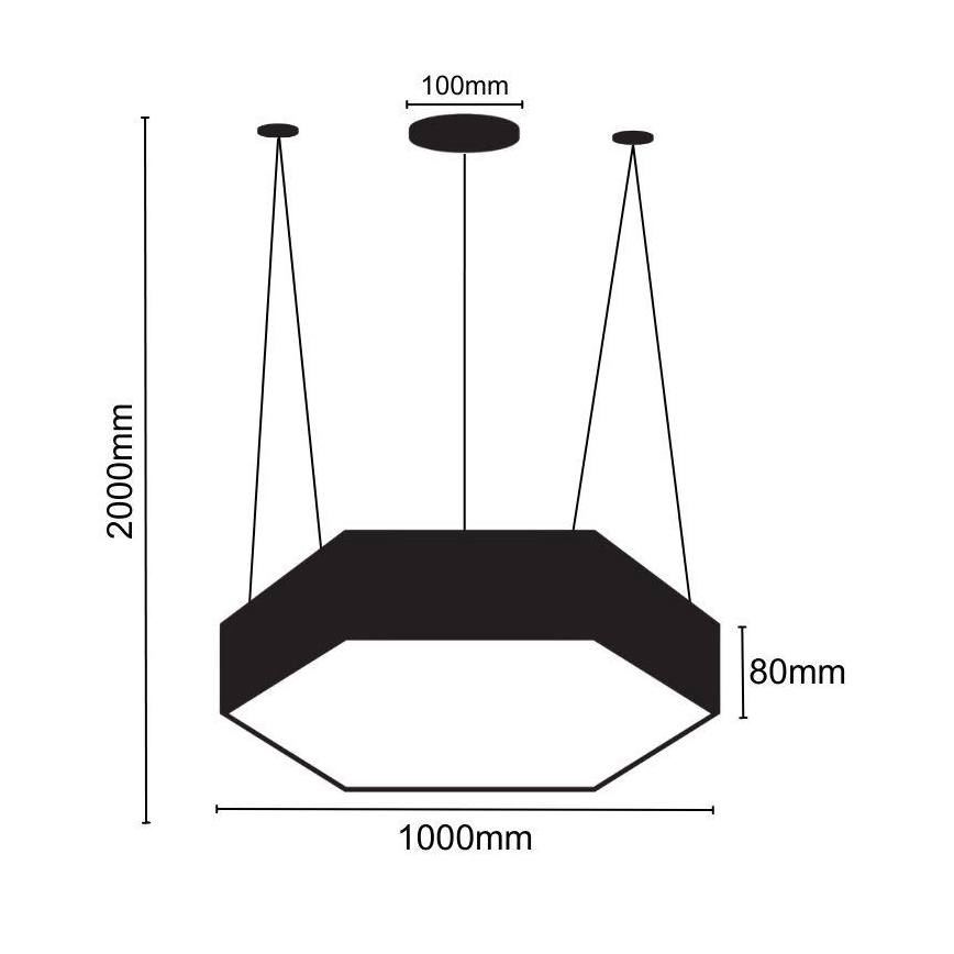 Κρεμαστό φωτιστικό οροφής LED LED/100W/230V 4000K διάμετρος 100 cm