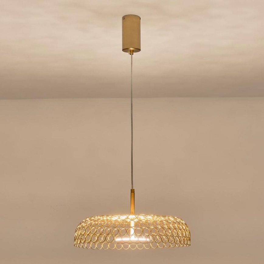 Κρεμαστό φωτιστικό οροφής LED LED/10W/230V 3000K χρυσό διάμετρος 35 cm
