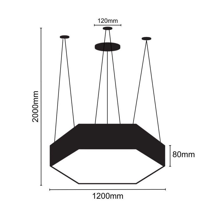Κρεμαστό φωτιστικό οροφής LED LED/120W/230V 4000K διάμετρος 120 cm