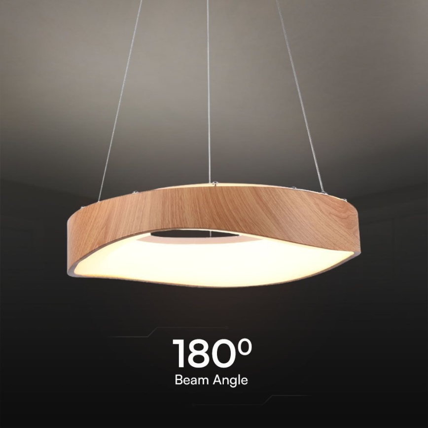 Κρεμαστό φωτιστικό οροφής LED LED/18W/230V 3000K ø 40 cm καφέ