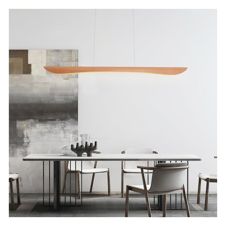 Κρεμαστό φωτιστικό οροφής LED LED/22W/230V 4000K 120 cm οξιά/μασίφ ξύλο