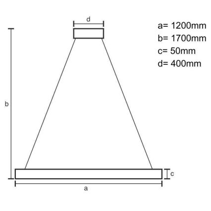 Κρεμαστό φωτιστικό οροφής LED LED/22W/230V 4000K 120 cm οξιά/μασίφ ξύλο