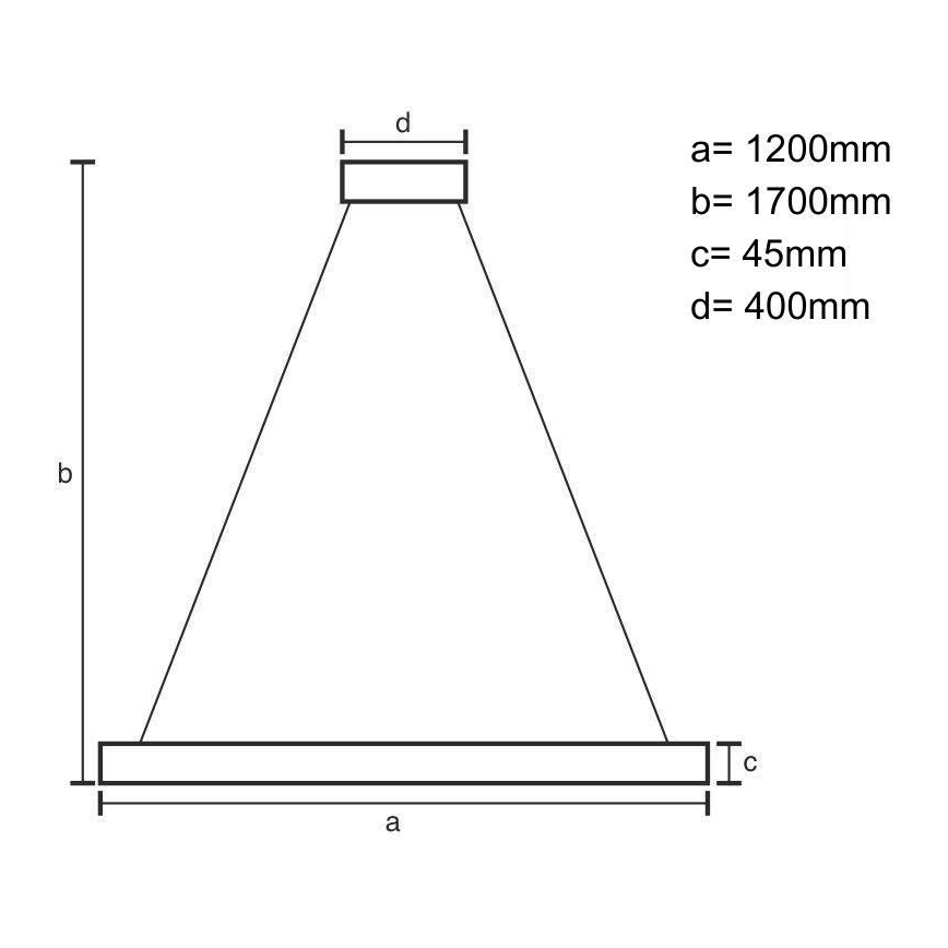 Κρεμαστό φωτιστικό οροφής LED LED/22W/230V 4000K 120 cm οξιά/μασίφ ξύλο