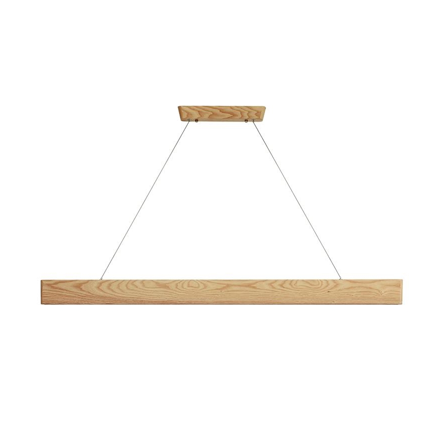 Κρεμαστό φωτιστικό οροφής LED LED/22W/230V 4000K 120 cm τέφρα/μασίφ ξύλο