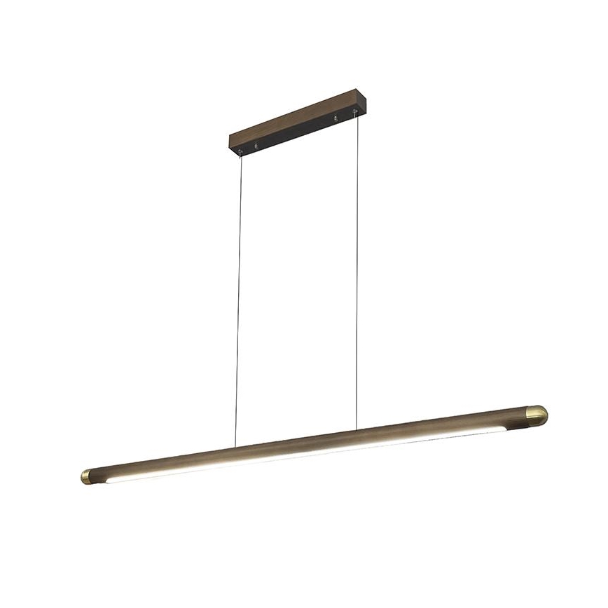 Κρεμαστό φωτιστικό οροφής LED LED/22W/230V 4000K 120 cm τέφρα/μασίφ ξύλο