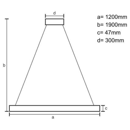 Κρεμαστό φωτιστικό οροφής LED LED/22W/230V 4000K 120 cm τέφρα/μασίφ ξύλο