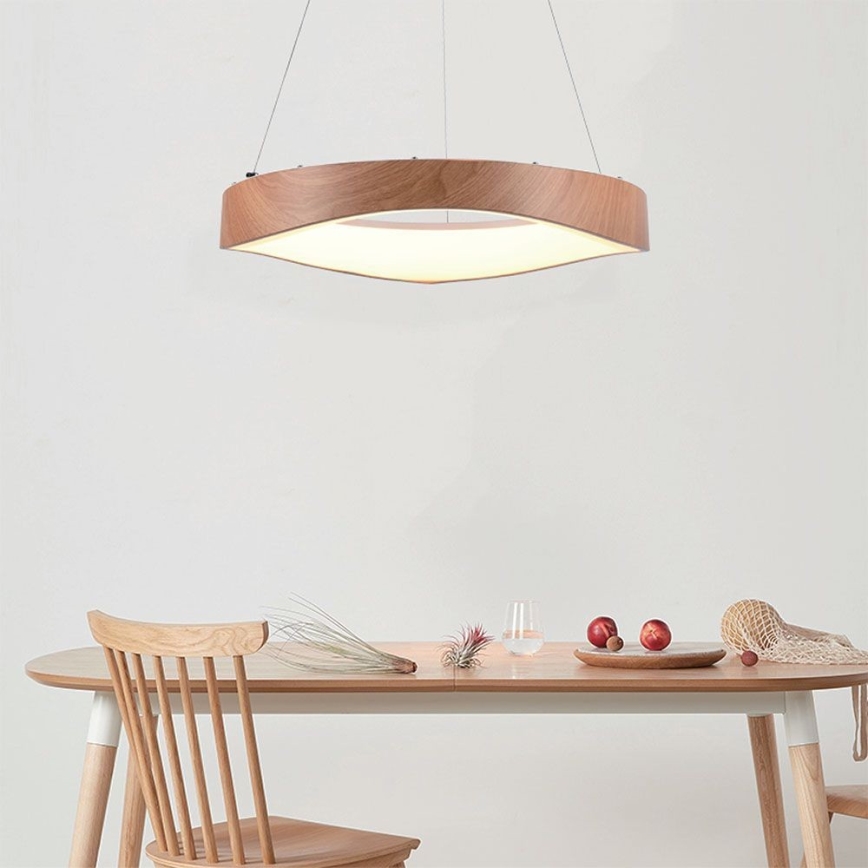 Κρεμαστό φωτιστικό οροφής LED LED/25W/230V 3000K ø 50 cm καφέ