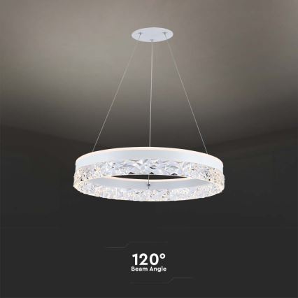 Κρεμαστό φωτιστικό οροφής LED LED/25W/230V 3000K διάμετρος 50 cm λευκό