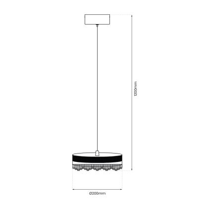 Κρεμαστό φωτιστικό οροφής LED LED/25W/230V διάμετρος 20 cm χρυσό