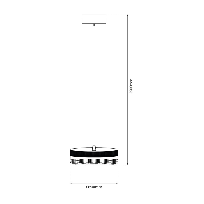 Κρεμαστό φωτιστικό οροφής LED LED/25W/230V διάμετρος 20 cm χρυσό