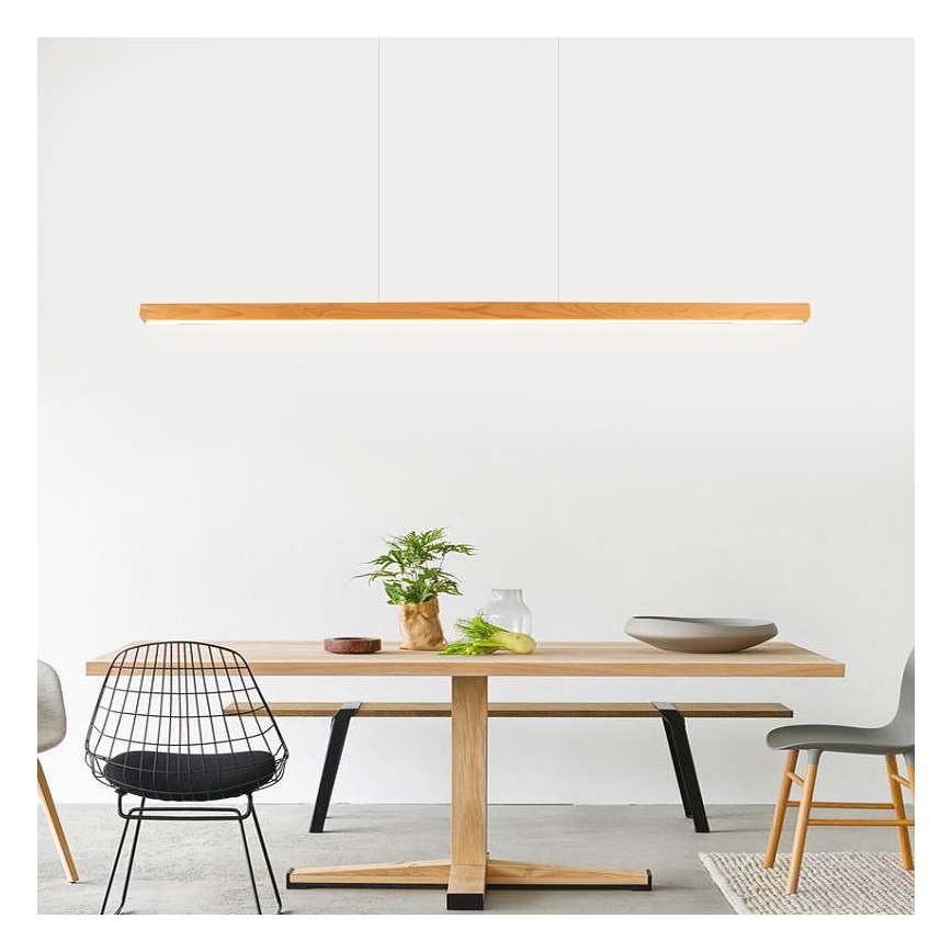 Κρεμαστό φωτιστικό οροφής LED LED/26W/230V 4000K 150 cm οξιά/μασίφ ξύλο