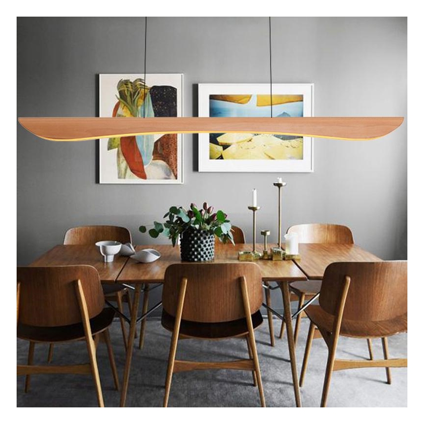 Κρεμαστό φωτιστικό οροφής LED LED/26W/230V 4000K 150 cm οξιά/μασίφ ξύλο