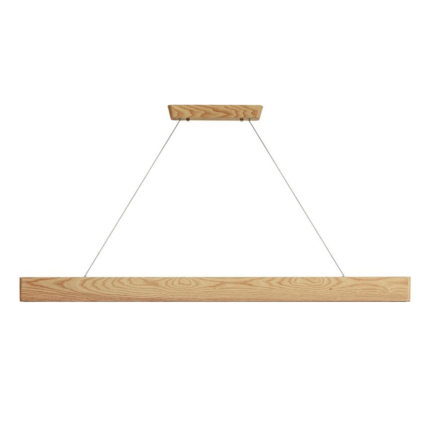 Κρεμαστό φωτιστικό οροφής LED LED/26W/230V 4000K 150 cm τέφρα/μασίφ ξύλο
