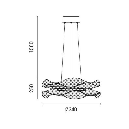 Κρεμαστό φωτιστικό οροφής LED LED/34W/230V 3000K