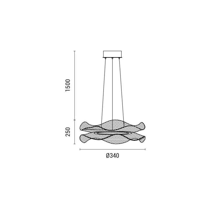 Κρεμαστό φωτιστικό οροφής LED LED/34W/230V 3000K