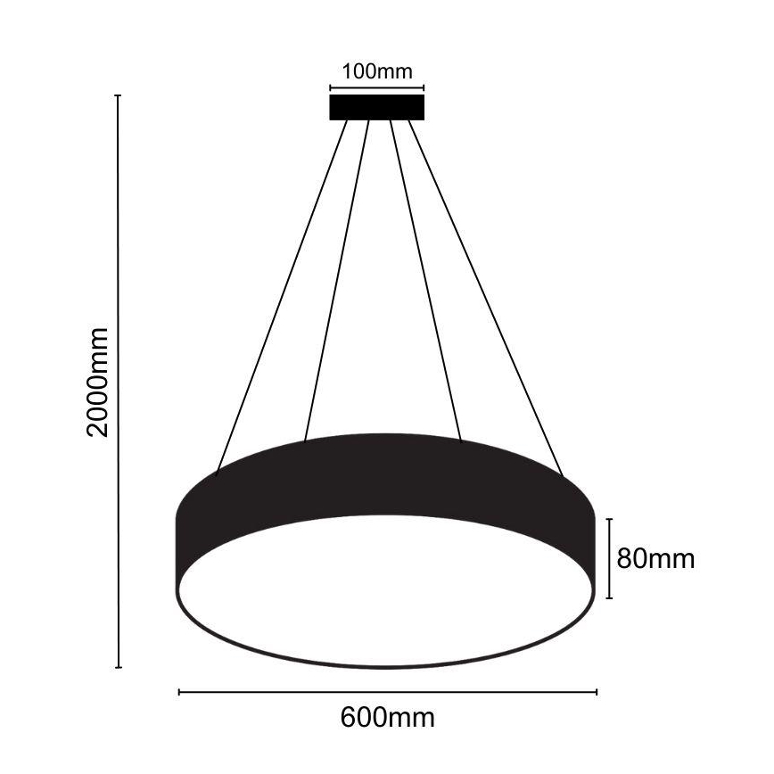 Κρεμαστό φωτιστικό οροφής LED LED/35W/230V 4000K διάμετρος 60 cm