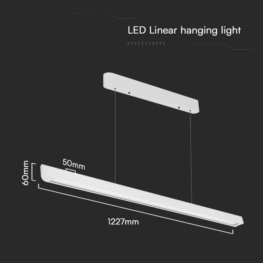Κρεμαστό φωτιστικό οροφής LED LED/36W/230V 3000/4000/6400K λευκό