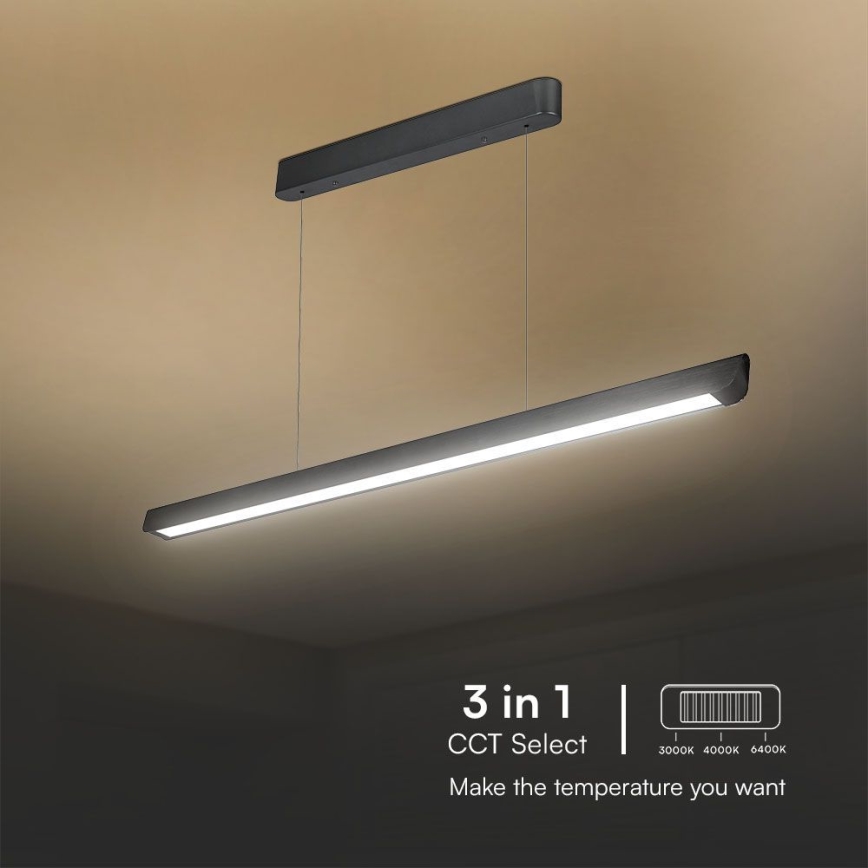 Κρεμαστό φωτιστικό οροφής LED LED/36W/230V 3000/4000/6400K μαύρο