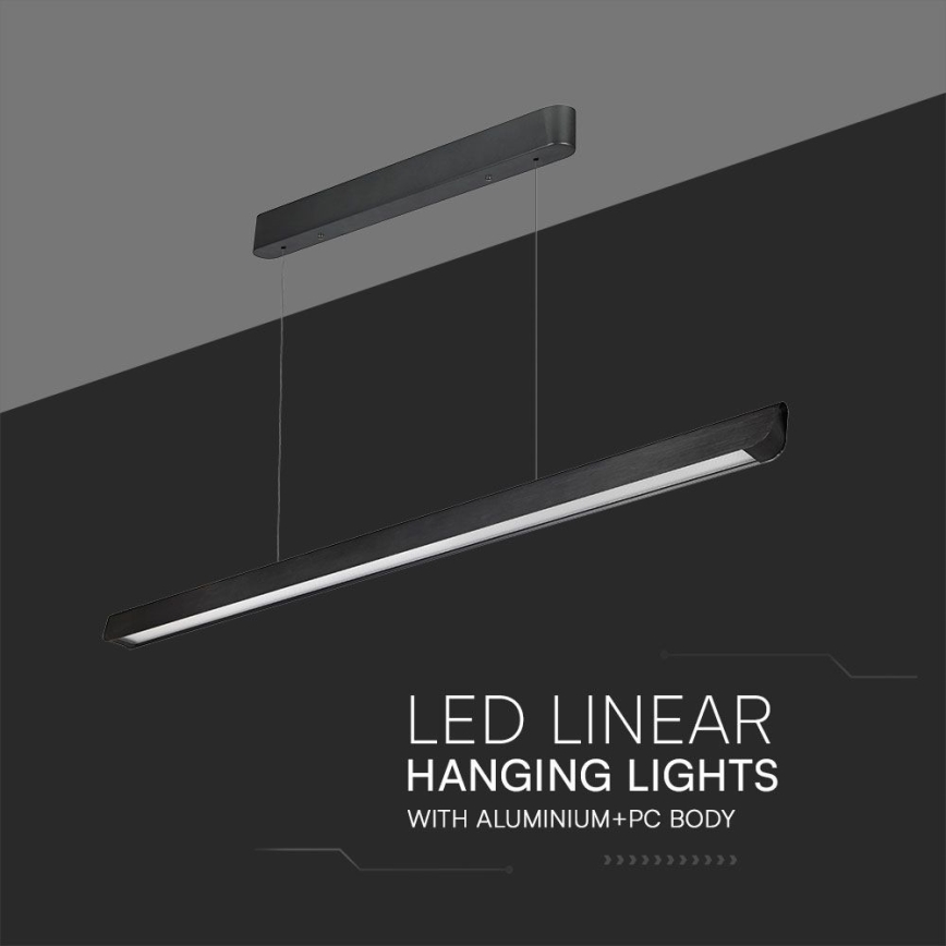 Κρεμαστό φωτιστικό οροφής LED LED/36W/230V 3000/4000/6400K μαύρο