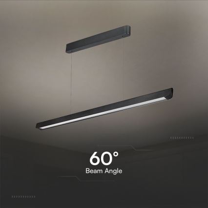 Κρεμαστό φωτιστικό οροφής LED LED/36W/230V 3000/4000/6400K μαύρο