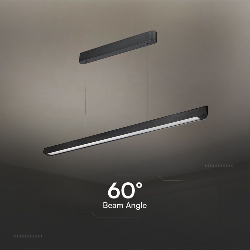 Κρεμαστό φωτιστικό οροφής LED LED/36W/230V 3000/4000/6400K μαύρο