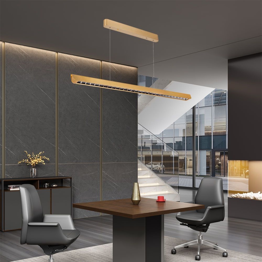 Κρεμαστό φωτιστικό οροφής LED LED/36W/230V 3000/4000/6400K χρυσαφί