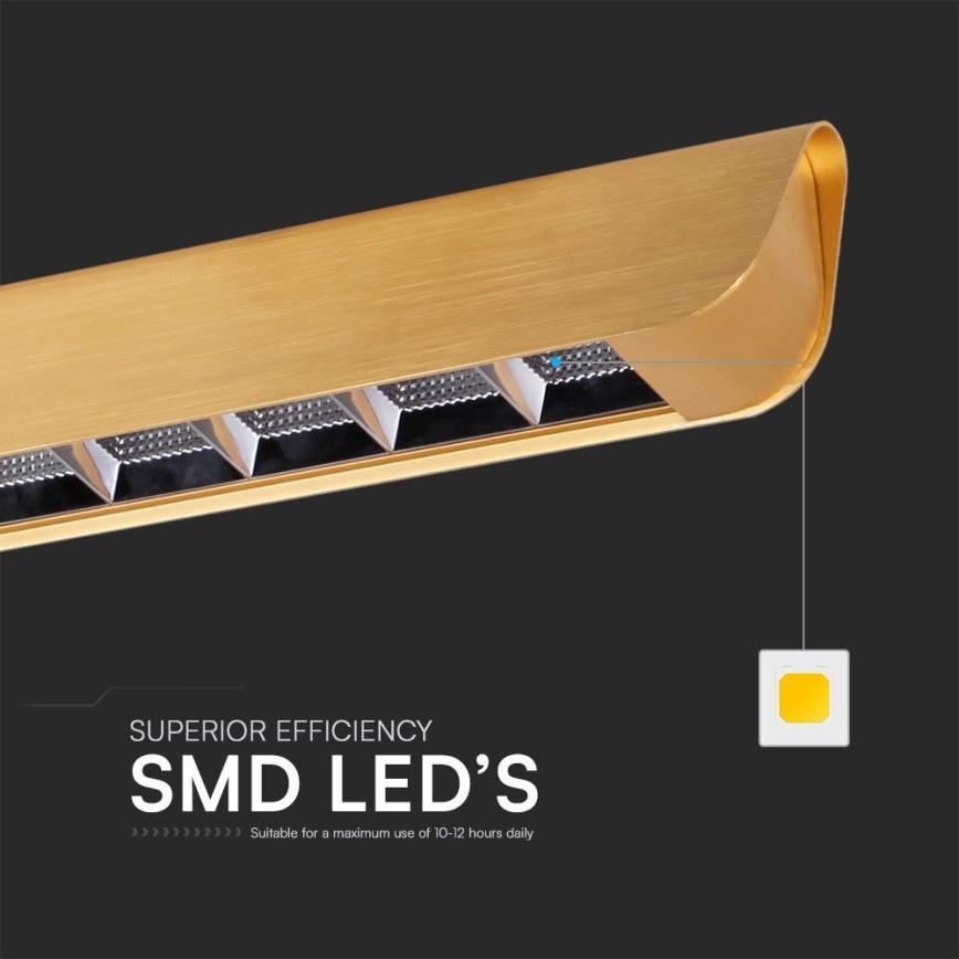 Κρεμαστό φωτιστικό οροφής LED LED/36W/230V 3000/4000/6400K χρυσαφί